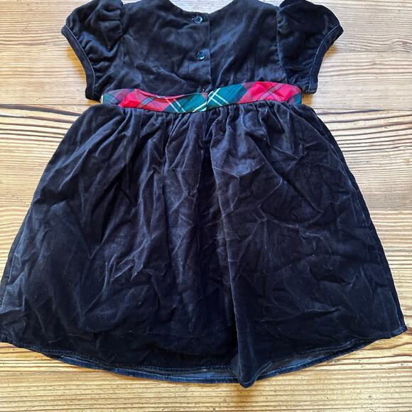 NWOT George black velvet Christmas plaid holiday dress SIZE 24M - Picture 5 of 5